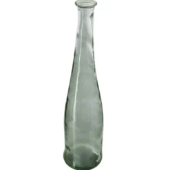 VASE LONG VERRE RECYCLE KAKI H.80CM