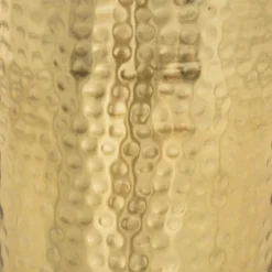 VASE METAL MARTELE GOLD H.19CM