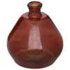 VASE ROND VERRE RECYCLE ULY AMBRE D.45CM