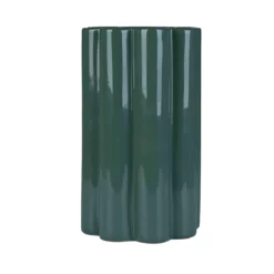 VASE SHANI VERT CERAMIQUE H.25CM