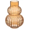 VASE STRIE VERRE RIVI AMBRE H.25.5CM