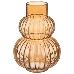 VASE STRIE VERRE RIVI AMBRE H.25.5CM