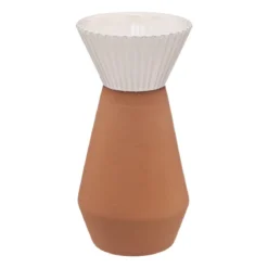 VASE TERRACOTTA BICOLORE BLANC ALICANTE