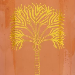 VASE VERRE BOUTEILLE AMBRE TROPICAL BOUDOIR H.22CM