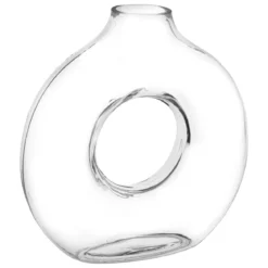 VASE VERRE CIRCLE TRANSPARENT H.25CM