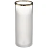 VASE VERRE GIVRE ARTIF OR H.25CM