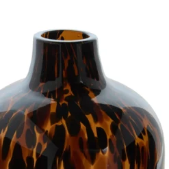 VASE VERRE LEOPARD ROEN H.25.5CM