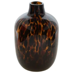 VASE VERRE LEOPARD ROEN H.25.5CM