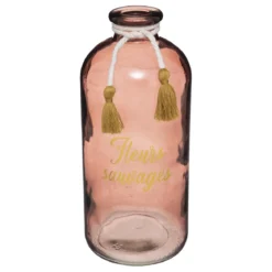 VASE VERRE MESSAGE CARMEN H.25CM