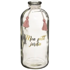 VASE VERRE MESSAGE CARMEN H.25CM