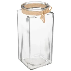 VASE VERRE RAPHIA H.22.5CM