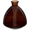 VASE VERRE RECYCLE BRUN CANDY H.19CM