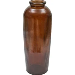 VASE VERRE RECYCLE LUZ AMBRE H.72CM