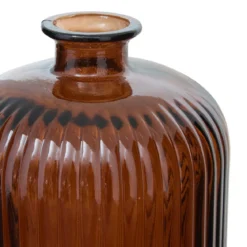 VASE VERRE RECYCLE LUZ AMBRE H.23CM