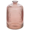 VASE VERRE RECYCLE LUZ ROSE H.23CM