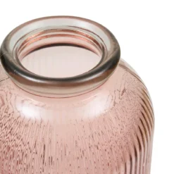 VASE VERRE RECYCLE LUZ ROSE H.72CM