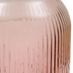 VASE VERRE RECYCLE LUZ ROSE H.72CM