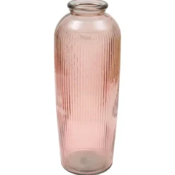 VASE VERRE RECYCLE LUZ ROSE H.72CM