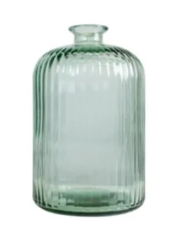VASE VERRE RECYCLE LUZ VERT H.23CM