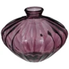 VASE VERRE RECYCLE ROSE CANDY H.14CM