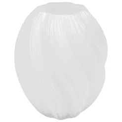 VASE VERRE VALMA BLANC H.21CM