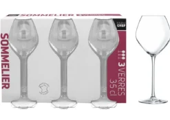 3 VERRES A PIED 35CL