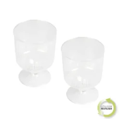 VERRES A VIN EAU PLASTIQUE 15CL TRANSPARENT X10PCS