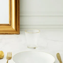 VERRE STRIE LISERE GOLD 30CL