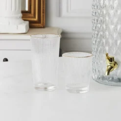 VERRE STRIE LISERE GOLD 30CL