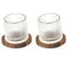 VERRE WHISKY SUPPORT ACACIA X2 PIECES