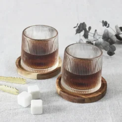 VERRE WHISKY SUPPORT ACACIA X2 PIECES