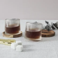 VERRE WHISKY SUPPORT ACACIA X2 PIECES