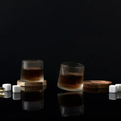 VERRE WHISKY SUPPORT ACACIA X2 PIECES