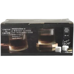 VERRE WHISKY SUPPORT ACACIA X2 PIECES