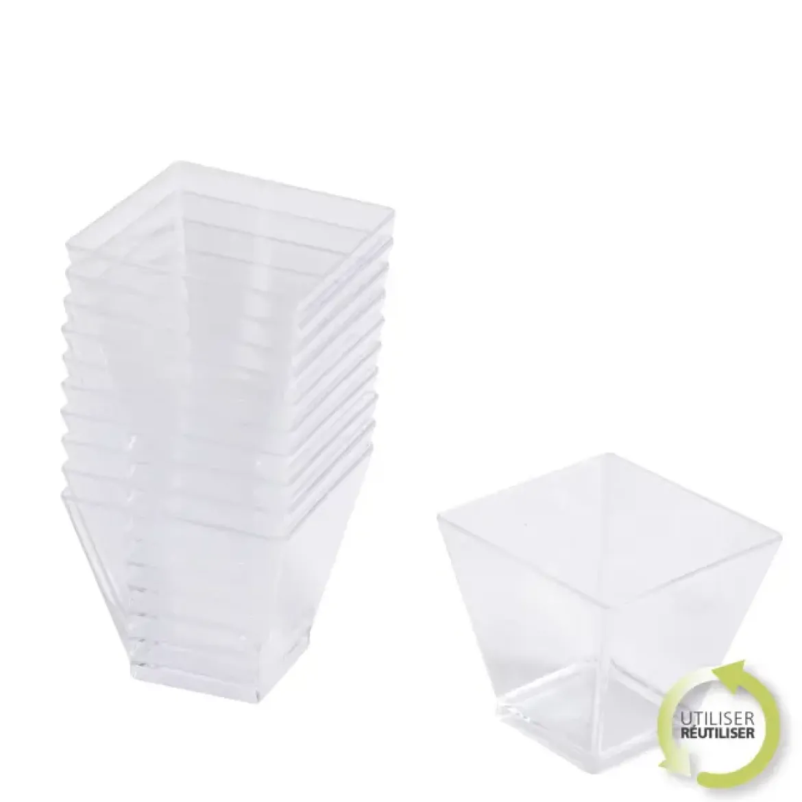 VERRINE MINI APERITIF PLASTIQUE X25PCS