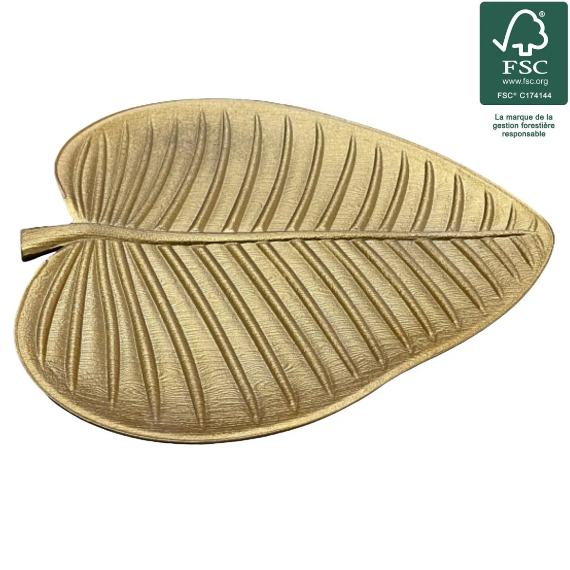 VIDE POCHE FEUILLE DORE