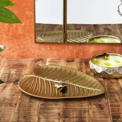 VIDE POCHE FEUILLE DORE