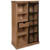VITRINE BIBLIOTHEQUE 2 TIROIRS DANIK