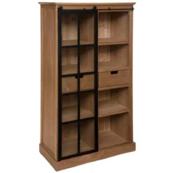 VITRINE BIBLIOTHEQUE 2 TIROIRS DANIK