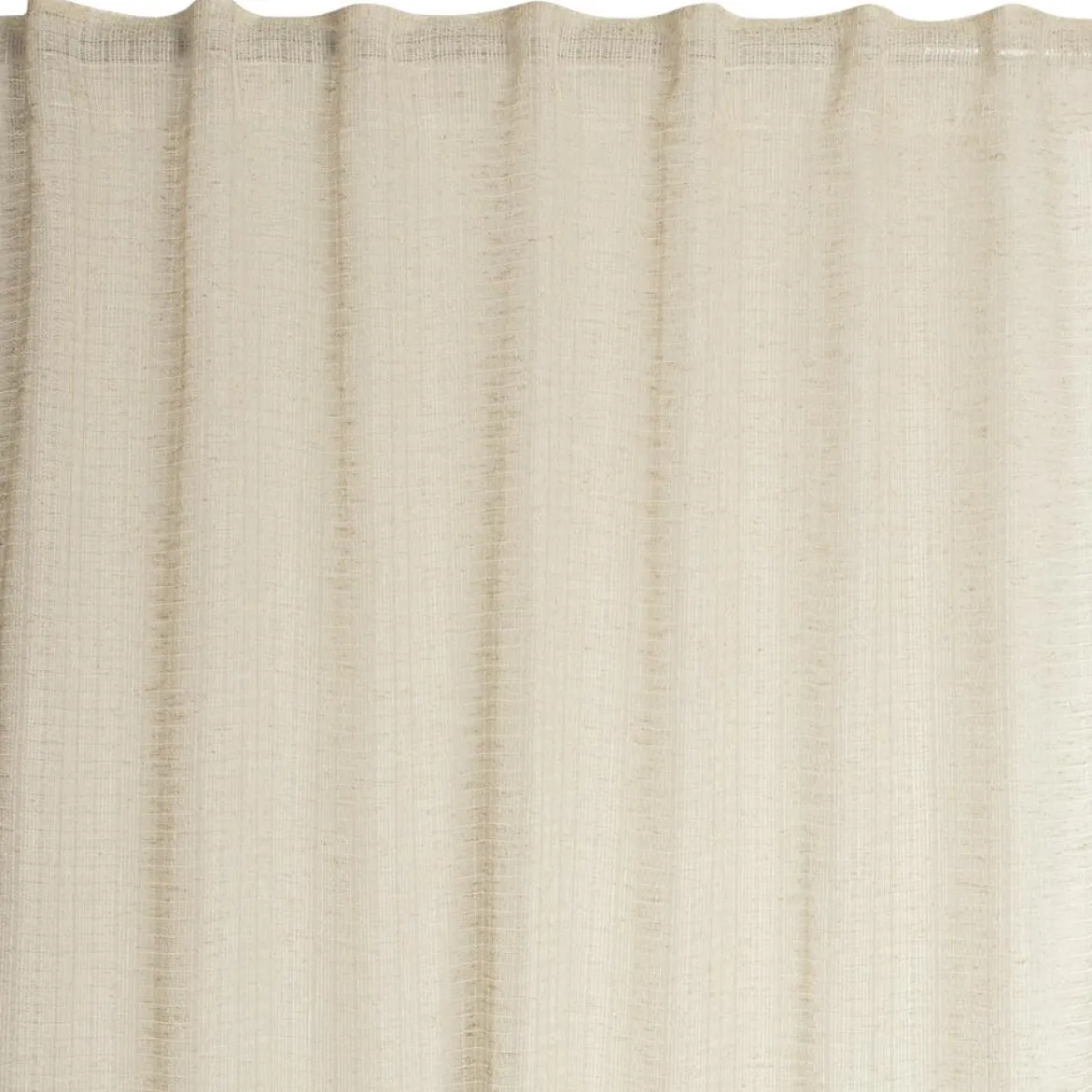 VOILAGE APOLINE ECRU 140X280CM GALON FRONCEUR PATTE CACHEE