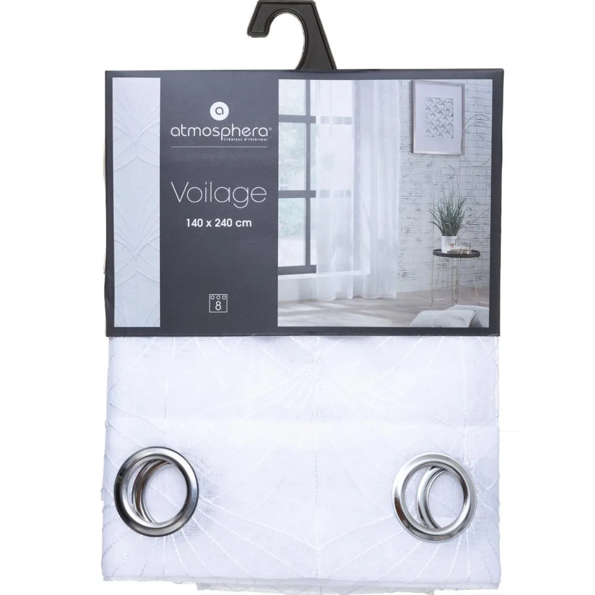VOILAGE BRODE MIA BLANC 140X240CM