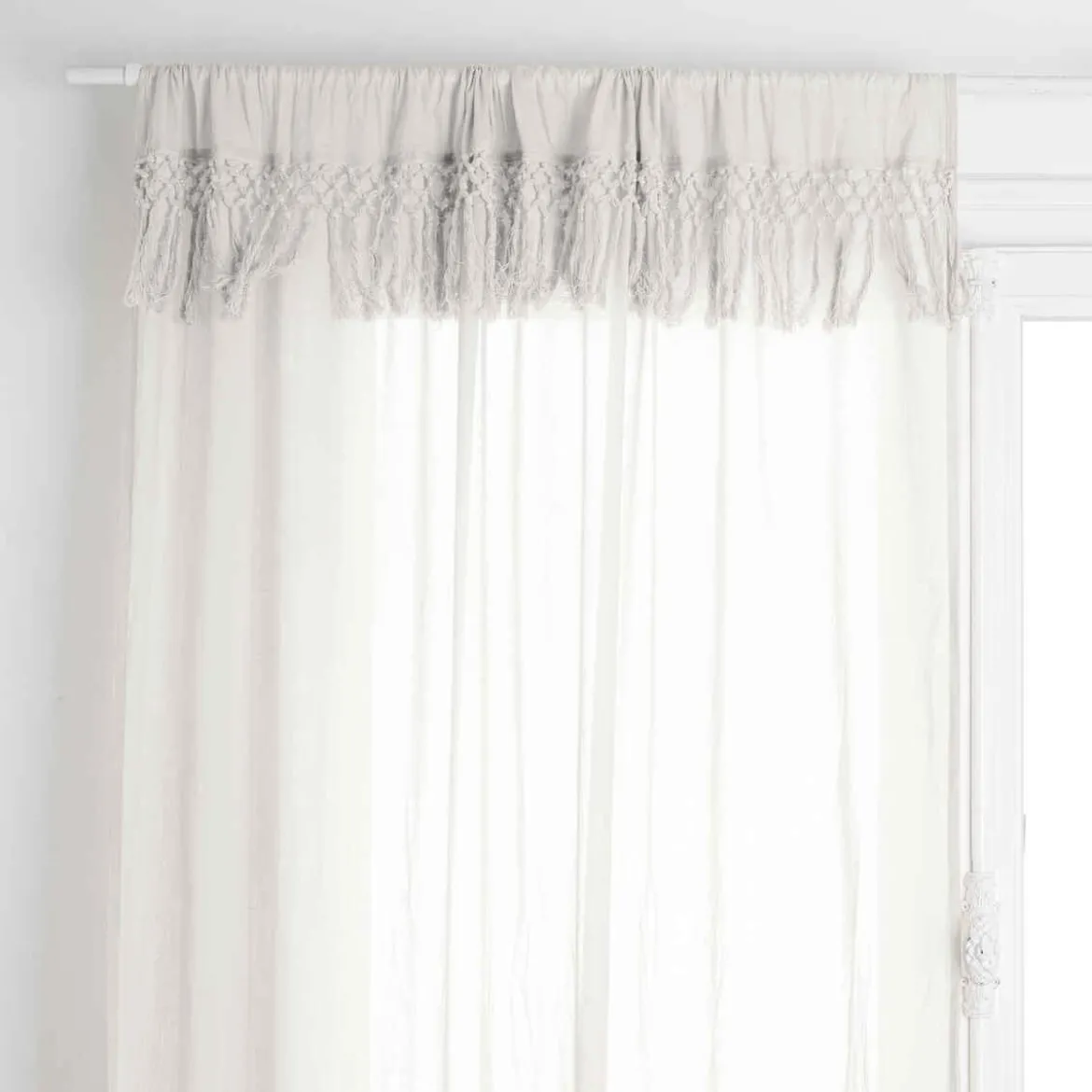 VOILAGE COTON MACRA IVOIRE 140X260CM