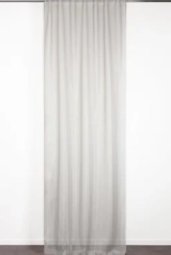 VOILAGE ELAURA GRIS 135X300CM GALON FRONCEUR PATTE CACHEE