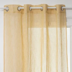 VOILAGE FRED A OEILLETS JAUNE OCRE 140X240CM