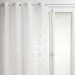 VOILAGE JACQUARD SAMA BLANC 140X240CM