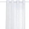 VOILAGE LAZI MOTIF FEUILLE BLANC 140X240CM