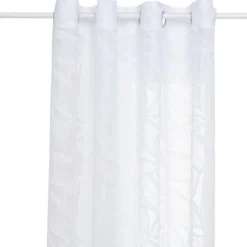 VOILAGE LAZI MOTIF FEUILLE BLANC 140X240CM