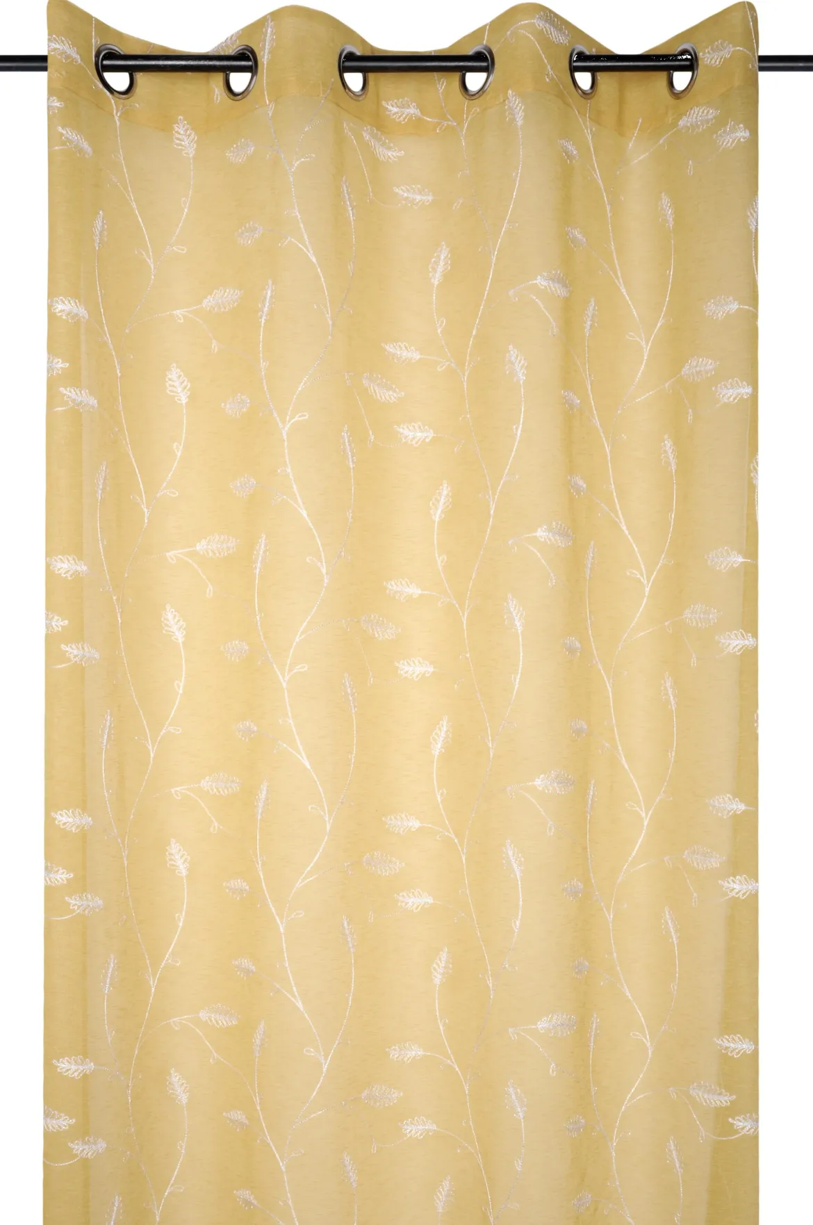 VOILAGE 8 OEILLETS LOUISON MOUTARDE 140X260CM