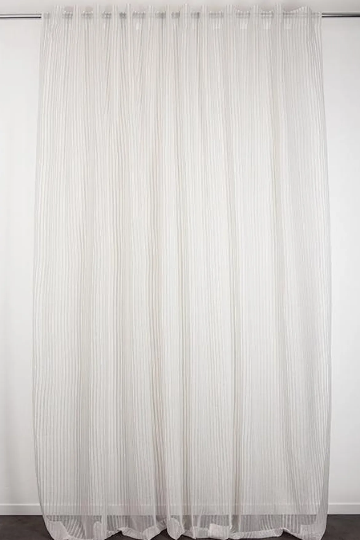 VOILAGE RAYURES NOVELLA NAT 280X295CM GALON PATTE CACHEE