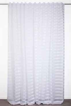 VOILAGE SATURNE BLANC 280X300CM GALON FRONCEUR PATTE CACHEE